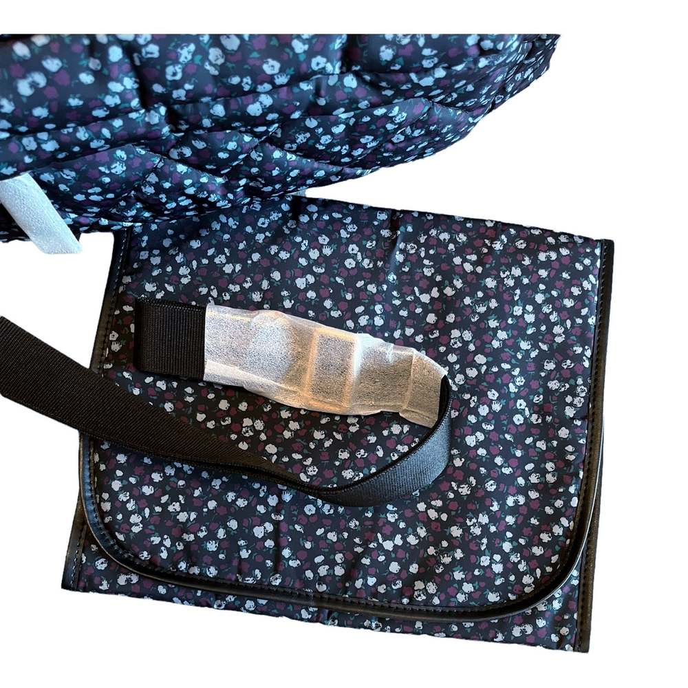 MARC JACOBS Quilted Nylon Baby Bag Floral Print Blue Mirage Large Diaper Tote - Picture 3 of 13